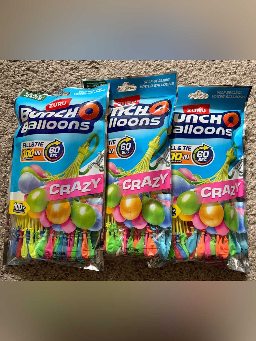 Bunch O Balloons Crazy Balloon Multi-Color Pack - 3 packs